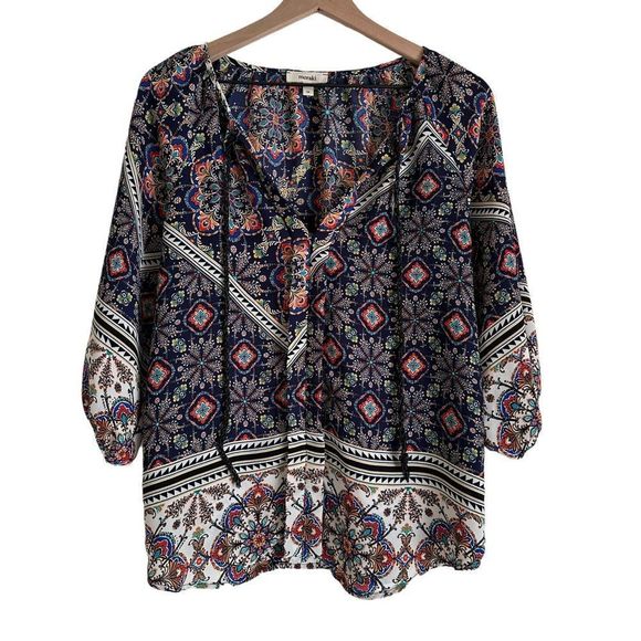Meraki V Neck Boho Blouse Women’s Medium - Picture 1 of 10